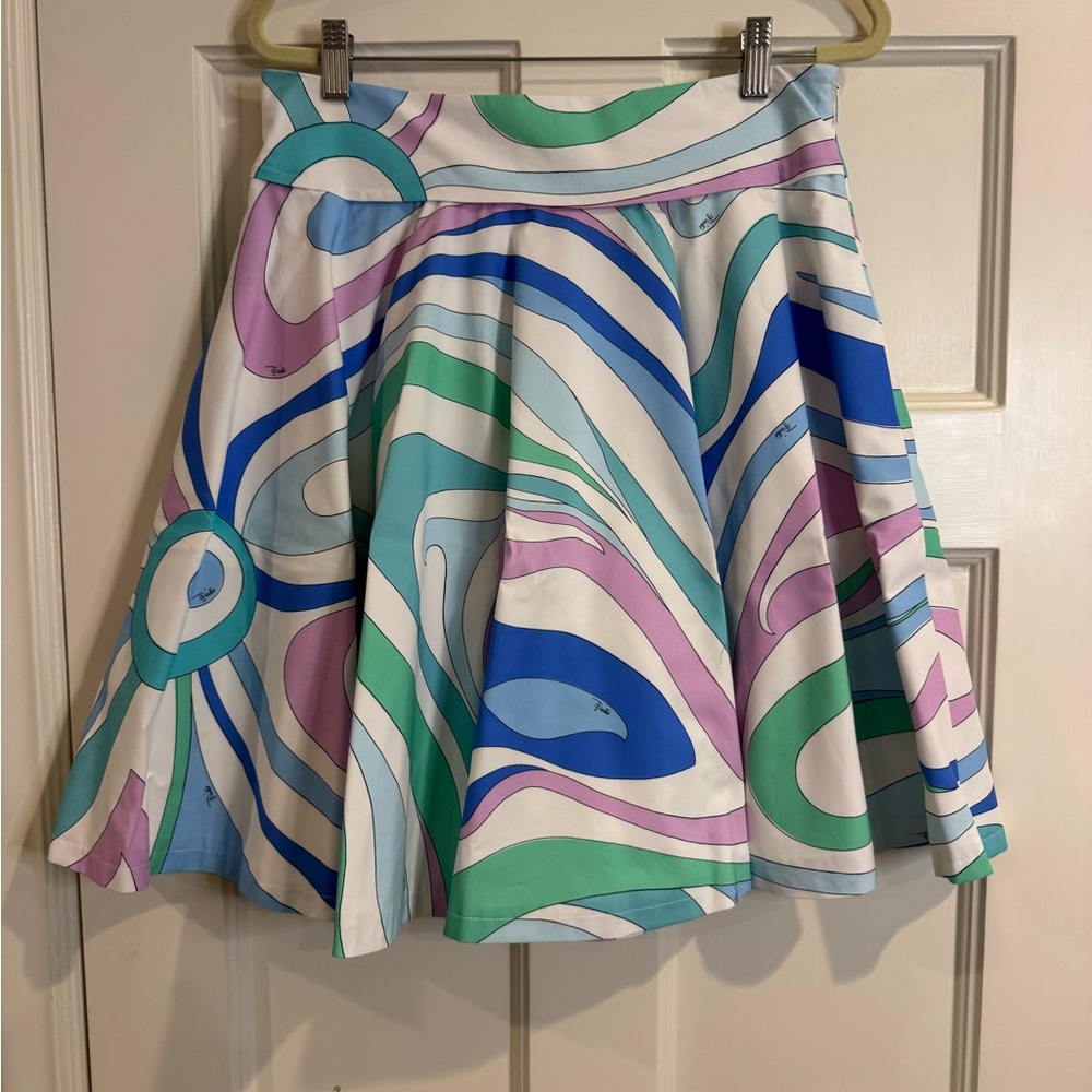 Emilio Pucci Pastel Wave Skater Skirt